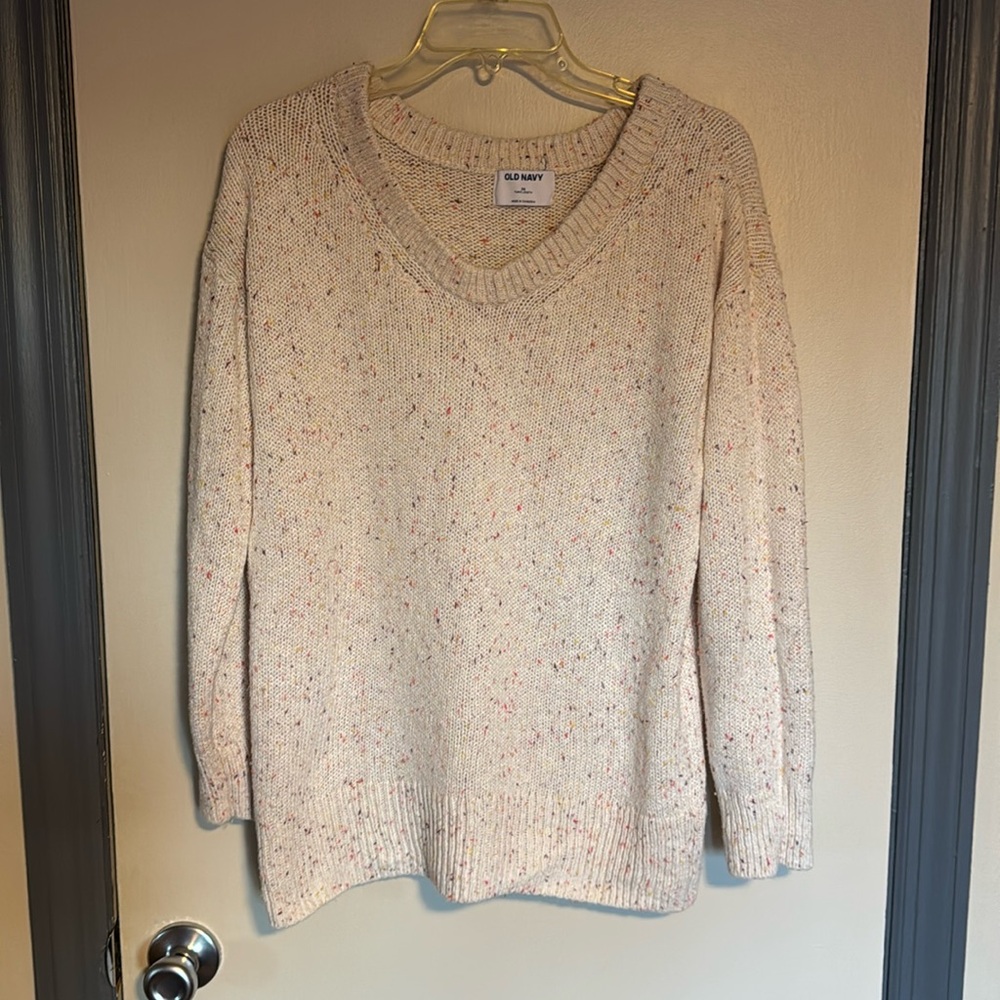 Old Navy Chunky Sweater, Size: XS, Color: Marled Oatmeal